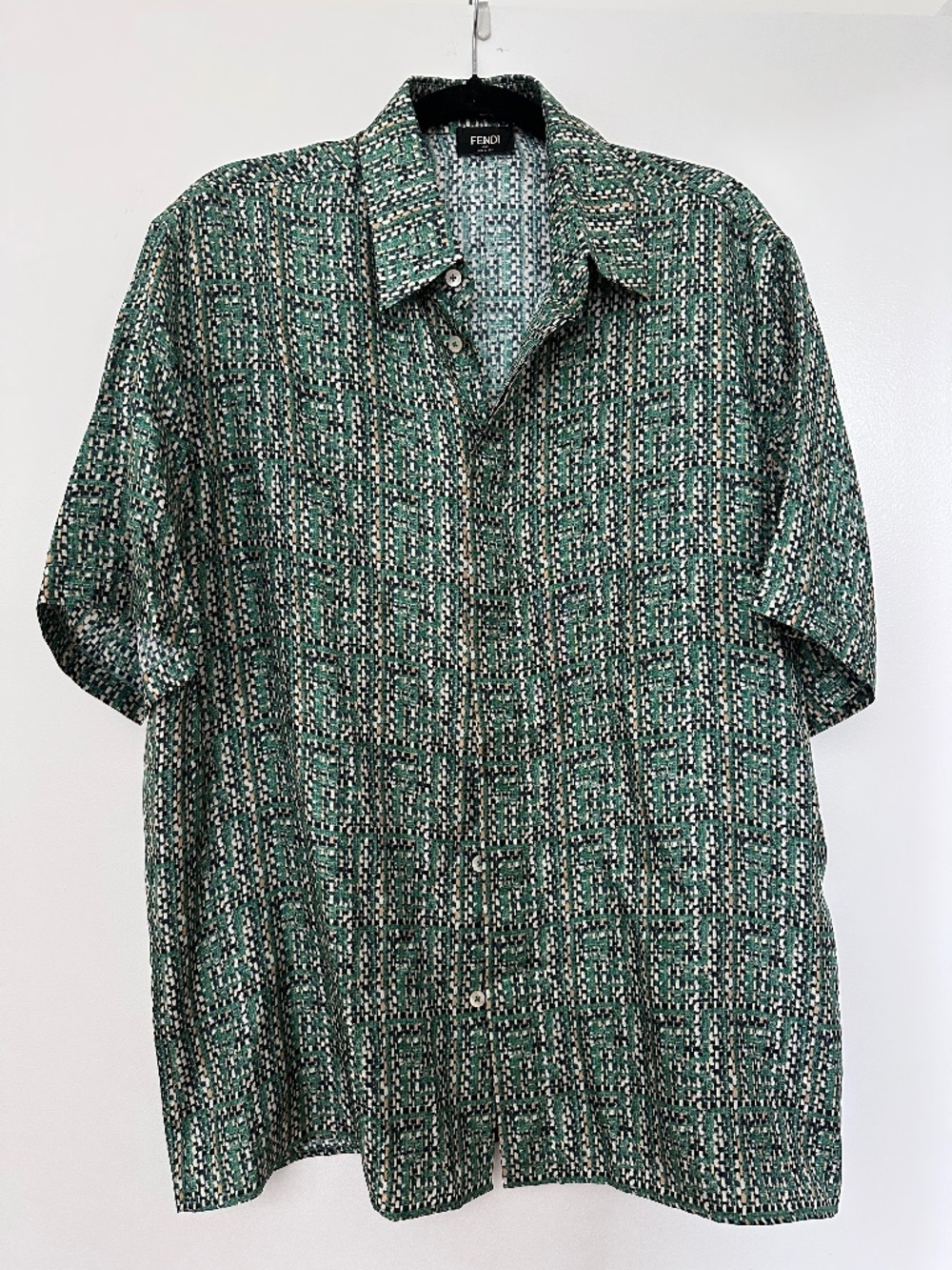 FENDI - SILK LOGO BUTTON DOWN